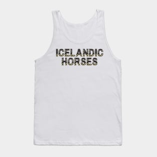 Icelandic Horse Knit Look Icelandic Jumper Black Yellow Tank Top